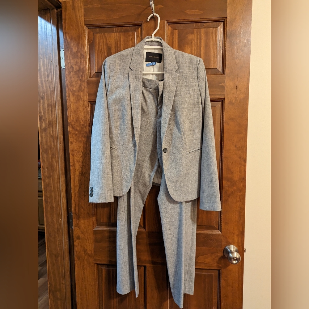Gray pantsuit